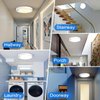 Motion Sensor Ceiling Light Wired, LED Flush Mount Ceiling Light Fixture 18W/1600LM, Motion Sensor Light Indoor for Stair Closet Porch Hallway Laundry, Time Dimmable Ceiling Lights 3000k/4000k/6000k
