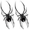 Oottati 2 Sheets Small Tiny Temporary Tattoo Stickers Black Spider Halloween