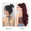 JHZSJF Red ponytail Extension Wavy Drawstring Fak Ponytails,Long Body Clip Hair Extensions Pony Tail Hair Pieces For Women Girls (28 inches, 28"-116-Claret)
