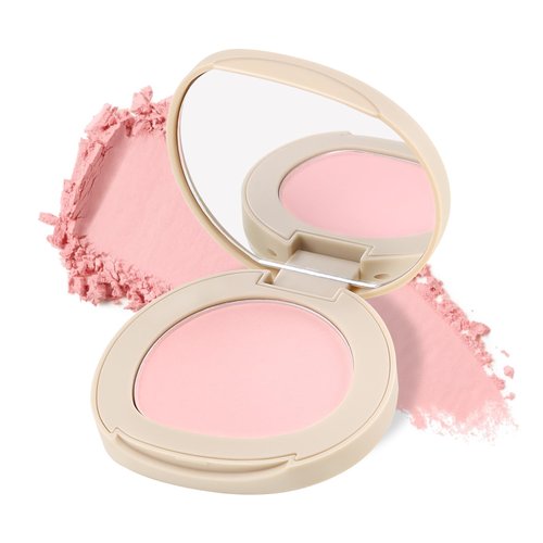 Boobeen Powder Blush Matte Single Color Blush, Pressed Blush Face Makeup Blusher High Pigment Blush for Colorful, Long-wear Glow, Natural Flush Tint for Cheeks