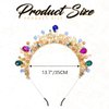 YBSHIN Rhinestone Headband Gold Crystal Hair Band Pearl Hair Hoop Wedding Headpiece Bridal Headwear for Women and Girls
