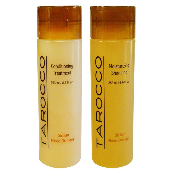 Baronessa Cali Tarocco Hair Care Set: Sicilian Blood Oranges Shampoo and Conditioner - Clean, Shiny, Manageable Hair - 8.6 Ounce