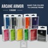 Arcane Armor 100 ct Sturdy Matte Card Sleeves Standard Sized for TCG Like Magic The Gathering, Pokemon, Yugioh, Lorcana - Durable Textured MTG Card Sleeves (Black)