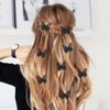 20 Pcs Butterfly Hair Clip Lace Embroidery Bows Clips Small Hair Pins for Women Girls Birthday Party Wedding Hair Accessories (Black)