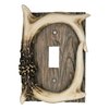 Rivers Edge Products Standard Light Switch Cover Plate, Single Toggle Switch, Poly-Resin Wall Plate Cover, Hand-Painted Decorative Wall Switch Plate, Screws Included, Antler