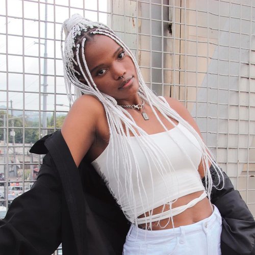 White Braiding Hair Kanekalon Braids Hair Extensions Glowing Braiding Hair 24inch 3Pcs Jumbo Braiding Hair Glow in the Dark Hair