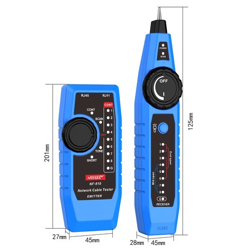 Noyafa NF-810 Multifunctional Network Tester， Ethernet LAN Network Wire Tracker with Telephone Line Tester , Network line Scanning, Power Cable Scanning and POE Switch Test Functions