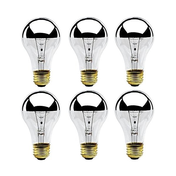 Bulbrite 60A19HM Half Chrome 60W A Shape Bulb (6 Pack)