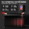 1.75-Amp Car Battery Charger, 6V 12V Smart Fully Automatic Battery Charger Maintainer, Trickle Charger for Car, Lawn Mower, Motorcycle, Boat, Marine