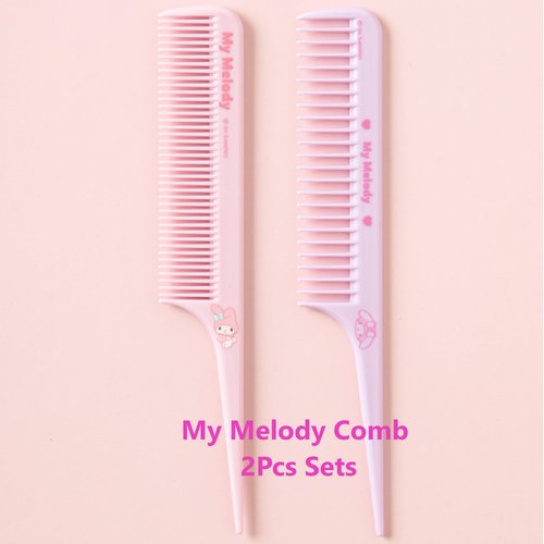 Kitty Kitten & My-Meloday Mini Tail Combs - Cute Small Rat Tail Comb, Parting Tip Comb for Women, Ideal for Hair Parting, Sectioning and Styling | 2 Packs (My-Meloday Mini Tail Comb)