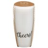 Santa Barbara Design Studio Wedding Party Cups 8-Count Reusable BPA-Free Plastic Frost Cups, 16-Ounce, Cheers