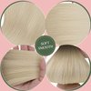 Slinsmei Remy Balayage Clip in Hair Extensions Dark Brown Color #8 Fading to Color #60 Platinum Blonde Balayage Human Hair Extensions Clip in Real Hair 7pcs 120g 18 Inch