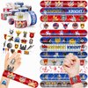 48 Medieval Knight 24PCS Medieval Knight Temporary Tattoos Sticker 24PCS Slap Bracelets Perfect for Themed Birthday Baby Showers or Classroom Rewards Ideal Decor and Gifts for Girls and Boys