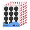48Pack, Dia 1.2" / 30mm Magnet Dots with Adhesive Backing, Precut Round Magnetic Tapes Strong Sticky for Whiteboard, Fridge, Crafts - Easy to Cut Stickers for Planning and Organization