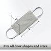 PONY DANCE Baby Door Latch Covers Closer - Nursery Door Closer Silencer with Strong Elastic Straps for Good Sleep Door Cushion for Jammer Noise Reducing, 3 Pieces, W 4 x L 2 inches, Frost Grey