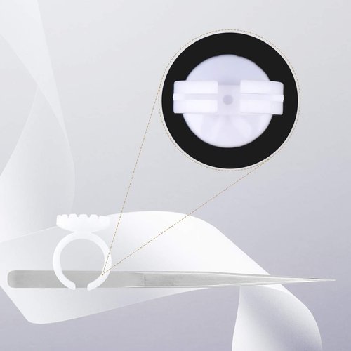 BEYELIAN Smart Glue Cups Fanning Cup Lash Glue Holder for Eyelash Extensions 2 Methods of Use 100 PCS Professional Use PP Material Harmless to Human