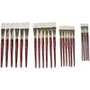Sax Optimum White Synthetic Taklon Paint Brushes, Assorted Sizes, Set of 72