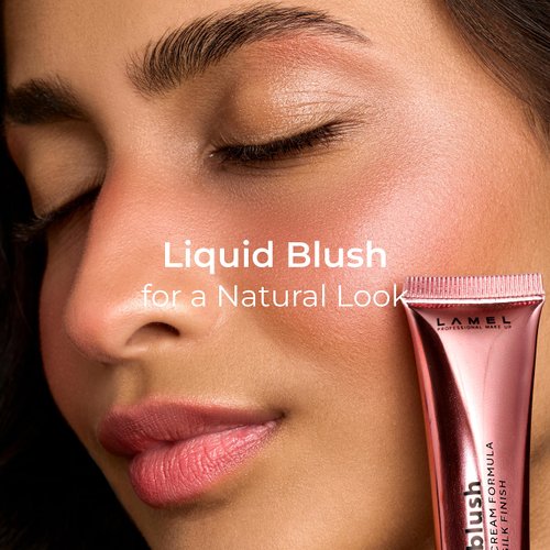 Lamel BB Blush Cheek Makeup - Lightweight and Long Lasting Liquid Blush - Blendable Cream Blush for Cheeks, Natural Finish Cream Contour - Pink Liquid Blush, 402 (Pink Blossom) -10ml/0,33fl.oz