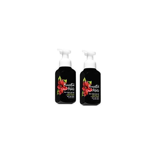 2 Poinsettia Petals Gentle Foaming Hand Soap. 8 Oz
