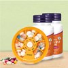 Pill Organizer Small Pill Case 7 Day Portable Travel Pill Box Cute Daily Pill Container for Medicine Fish Oil Supplements Vitamin Case (4PCS+Bag 4PCS)
