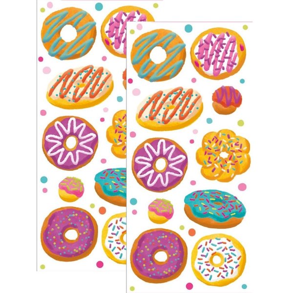 Playhouse Assorted Donuts Vanilla Scented Scratch & Sniff Stickers - 1 Pack of Two Sticker Sheets