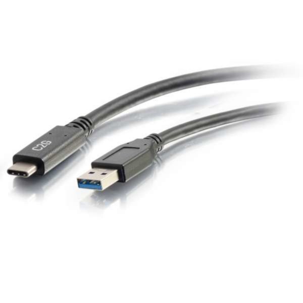 C2G 10ft USB to USB C Cable – 3.0 USB Type C Charger Cable works with Apple iPhone 15/15 Pro, Samsung, Google & Android Phones – Durable Cable with 3A Output & 5 Gbps, USB A to USB C, C2G 28833