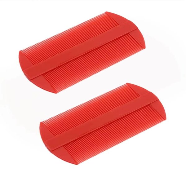 2Pcs Red Portable Narrow Tooth Comb, chisel flat brush remove head dandruff beauty comb Professional Design Styling Tools and Appliances