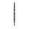 Double-Headed Eyebrow Pencil Brow Definer Dual Sided Eye Pencil, Ultra Fine Mechanical Perfect Brown Pencil With Spoolie, Longwearing, Fine Tip, Defines, Fills, Shapes and Contours (Black #8)
