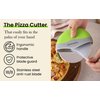 Zemensha Pizza Cutter with 4.5" sharp removable blade & protective retractable blade cover | Stainless steel Pizza Cutter Wheel | Ergonomic Girp Pizza slicer Kitchen gadgets (Green)