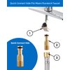 Kitchen Sink Side Sprayer with Quick Side Connector Compatible with Moen Faucet Sprayer Replacement, Kitchen Sink Faucet Sprayer Attachment with Water Hose/Holder, Chrome Finish