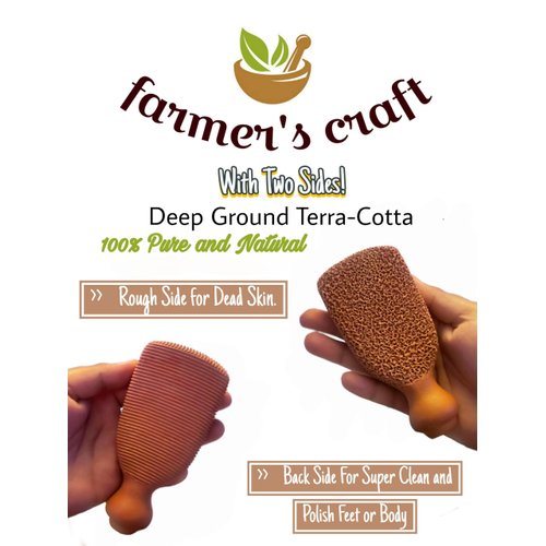 Natural Pumice Stone made up of Terra Cotta Ancient Indus Valley Foot Scrubber Callus Remover Skin Care Kit for Hand and Dead Skin, Pedicure Tools Foot Exfoliator, Cracked Heels, Body Loofah