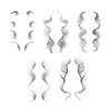 Hair Edges Tattoo Stickers 5 Sheets Baby Hair Tattoo Edges Hair Temporary Tattoo Stickers Waterproof DIY Hairstyling Hair Stickers Fake Hairline Sticker for Women Girls