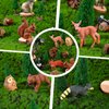 Sratte 26 Pcs Forest Animals Figures Playset,10 Animals Figures 9 Model Trees 3 Acorn 4 Pinecone Animal Figurines Diorama Supplies for Cake Toppers Gift Birthday Party Decor