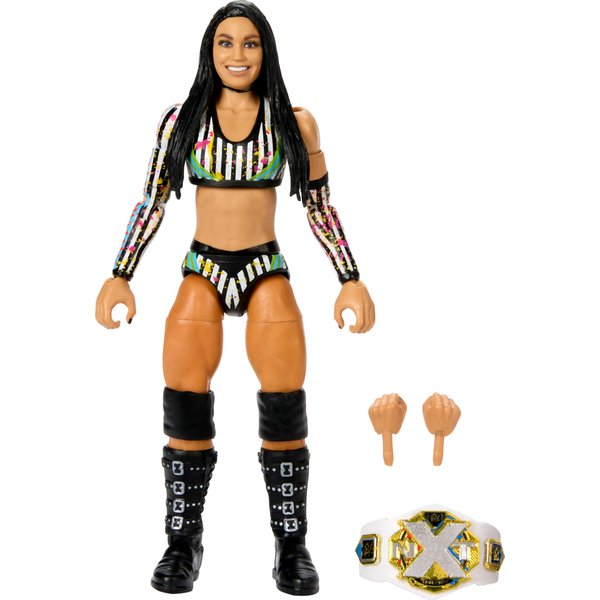 Mattel WWE Elite Action Figure & Accessories, Series #106 Roxanne Perez 6-inch Collectible with 25 Articulation Points & Swappable Hands
