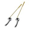 HIGHCRAFT 5335-4 Replacement Toilet Tank Flush Lever Handle with Metal Nut Chrome Pack of 2