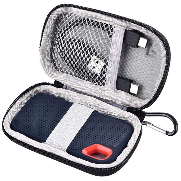 Hard Case Compatible for SanDisk 500GB/ 250GB/ 1TB/ 2TB/ 4TB Extreme Portable SSD - SDSSDE60-500G-G25, Also Fits for Sandisk Pro (Black)
