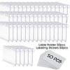 50pcs Labels for Storage Bins Plastic Label Clip, Basket Labels Clip On Wire Shelf Price Label Holder Merchandise Sign Display Holder, 50pcs Label Insert Included