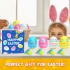 Light Up Easter Eggs Toy Gifts for Kids, 6 Easter Egg Spinning Tops with Flash & Music, Easter Basket Stuffers, Easter Eggs Hunt Prize, Kids Goodie Bag Fillers, Party Favor Novelty Bulk Toys