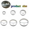 6 Pcs Round Stainless Steel Cookie Cutter Set (2, 3, 3.5,4, 5, 6 Inch),Large Stainless Steel Donut Cutter for cookies, cakes,Baking,Sandwiches, Durable and Easy to clean ﻿ ﻿ ﻿