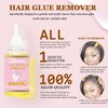 Lace Wig Glue, Missicee Wig Glue Lace Glue for Lace Front Wigs, Strong Hold Lace Front Wig Adhesive Glue Kit with Hair Styling Tools- Wig Glue Remover/Hair Wax Stick/Edge Control Gel/Elastic Band