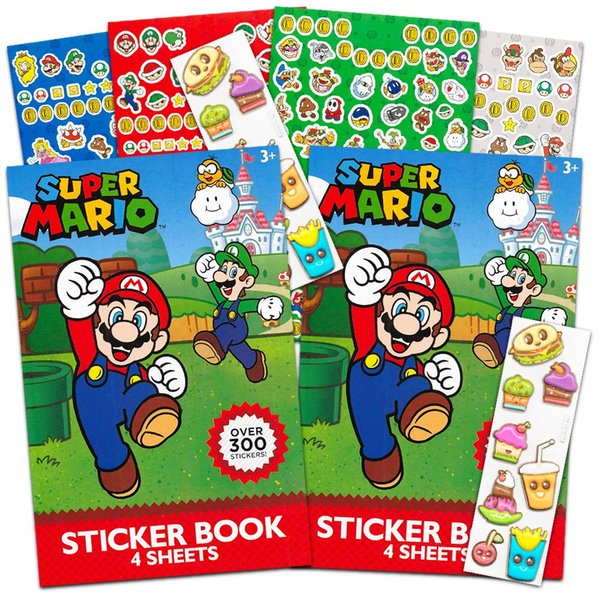 Nintendo Super Mario Stickers Party Favor Packs ~ Over 600 Stickers