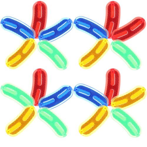 Kisangel 20pcs Assorted Color Bicycle Reflectors for Kids Easy to Install and Remove Durable Plastic Wheel Reflectors for All Standard Bike Spokes 2.59 * 1.02 * 0.19inch
