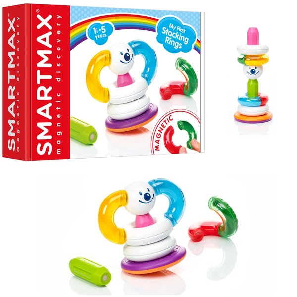 SmartMax My First Stacking Rings 10-Piece Early STEM Discovery Set for Ages 1-5