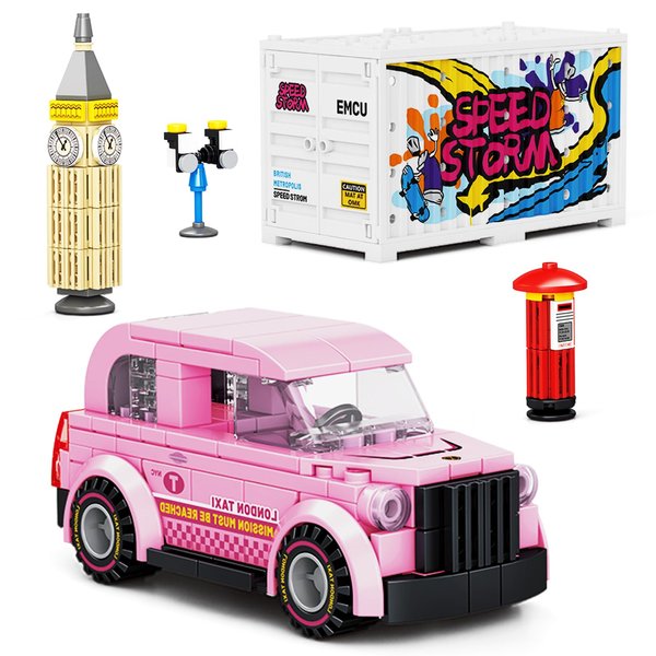 chenxuanbro Pink Car Multi-Model Building Block Kit for Boys and Girls.Top STEM Construction Toys.Cute Building Block Sets Suitable for Kids Aged 6-10.Idea Building Gifts for Kids Aged 6-10.