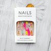 CEWEWP Flower Press on Nails Almond Fake Nails Colorful Gradient Nail Tips Spring Stick on Nails Acrylic Nails Long False Nails Gorgeous Floral Nails Designs Cute Nails for Women and Girls 24 Pcs