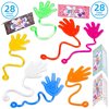 JOYIN 28 Packs Sticky Hands with Card Headers for Kids Party Favor, Classroom Exchange Prizes, Valentine’s Greeting Cards, Valentine Party Favors, Valentine Exchange Gifts