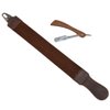 Hide & Drink, Razor Strop Handmade from Full Grain Leather, Shaving Sharpener, Barber Straight Razor Strap Belt (Bourbon Brown)