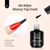 beetles Gel Polish, 3Pcs 15ml Base Gel and No Wipe Top Coat Gel Nail Polish Matte Coat Set, Shine Finish and Long Lasting, Soak Off LED Nail Lamp Gel Nail Polish DiY Design Gifts for Women