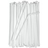 Comfy Package, Individually Wrapped Disposable Plastic Flexible Drinking Straws - BPA Free - White [380 Pack]