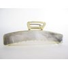 Generic Long gold metal and black gray white marbled acrylic hair claw clip